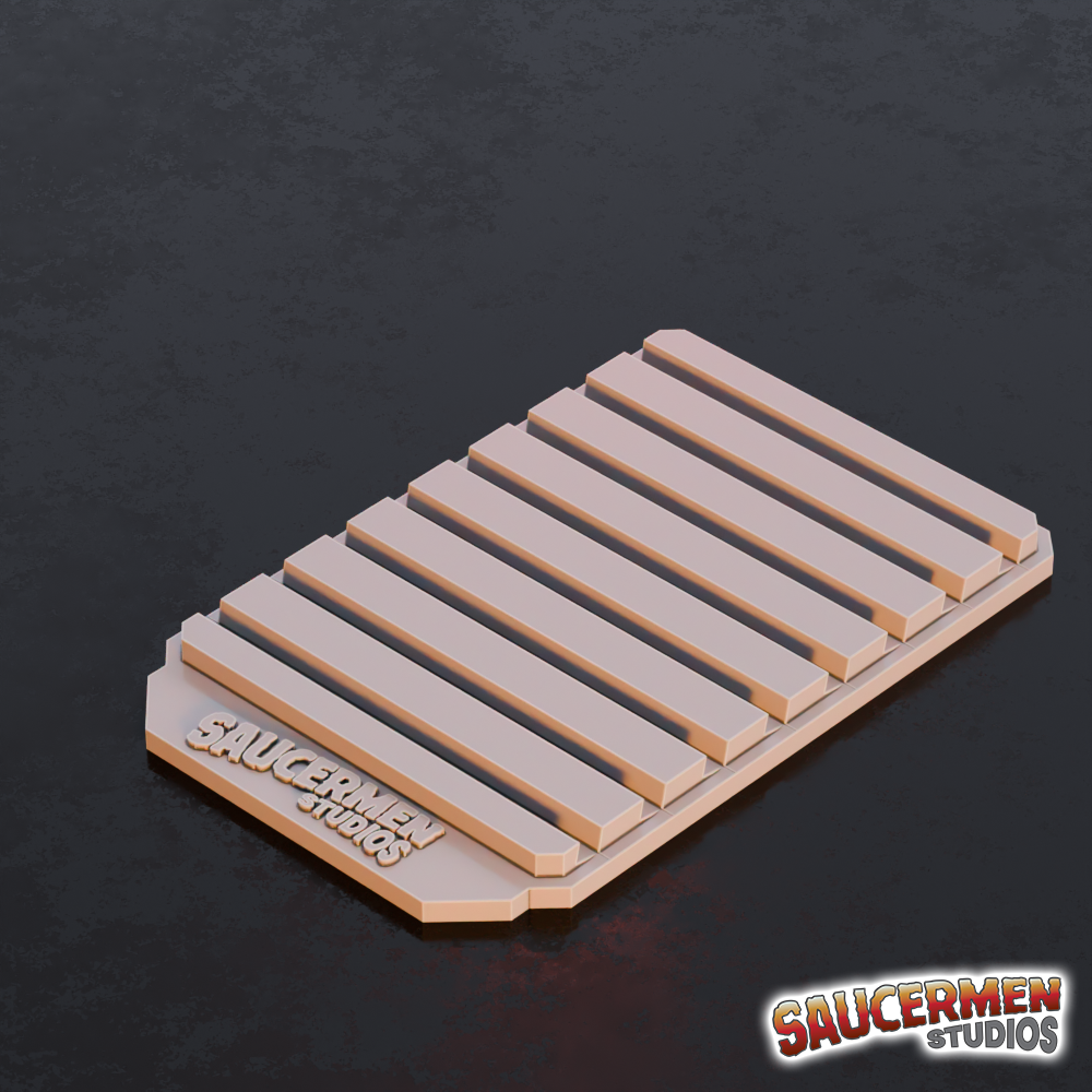 Texture / Practice Palette: Holding Racks with Brush Holders - Sci-Fi Grimdark Miniatures by Saucermen Studios, Wargame Scale 3D Printed - photo 4