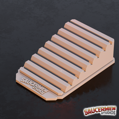Texture / Practice Palette: Holding Racks with Brush Holders - Sci-Fi Grimdark Miniatures by Saucermen Studios, Wargame Scale 3D Printed - photo 6