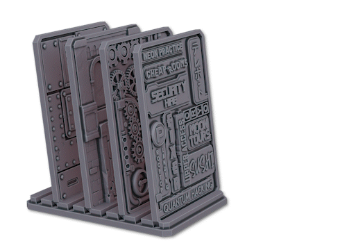 Texture / Practice Palette: Holding Racks with Brush Holders - Sci-Fi Grimdark Miniatures by Saucermen Studios, Wargame Scale 3D Printed - photo 8