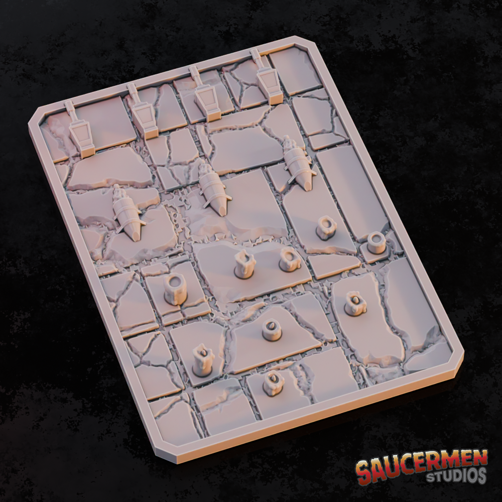 Texture / Practice Palette: Dungeon Lights - Sci-Fi Grimdark Miniatures by Saucermen Studios, Wargame Scale 3D Printed
