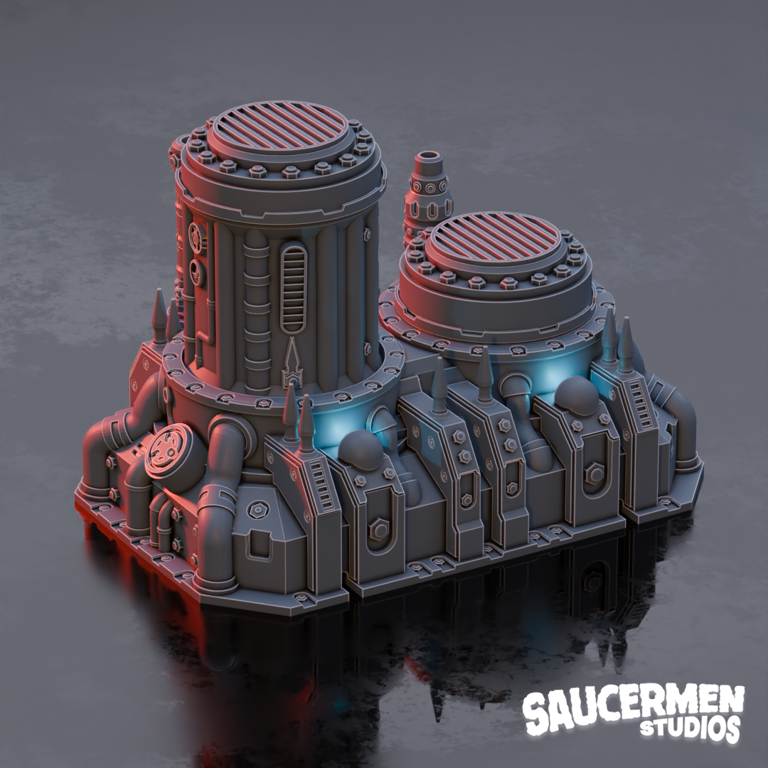 VoidLink Pattern Turret (Integrate your FX) STL - Sci-Fi Grimdark Miniatures by Saucermen Studios, Wargame Scale 3D Printed - photo 2