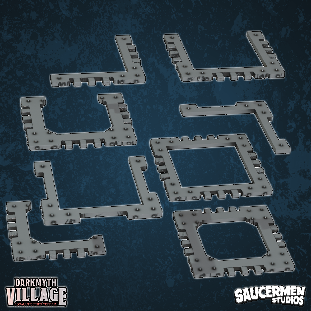 DarkMyth Village - Spacers: Thick Wood - Sci-Fi Grimdark Miniatures by Saucermen Studios, Wargame Scale 3D Printed