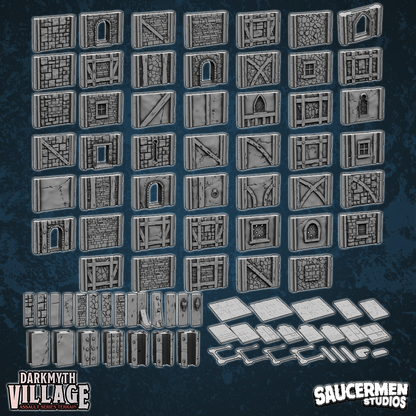 DarkMyth Village - Core Set - Sci-Fi Grimdark Miniatures by Saucermen Studios, Wargame Scale 3D Printed - photo 2