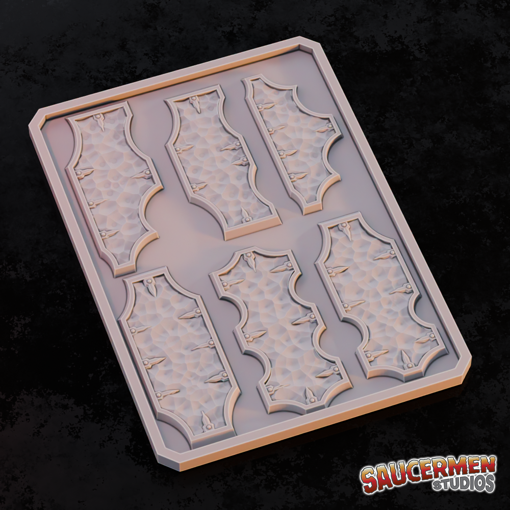 Texture & Practice Palette: Evil Armour - Sci-Fi Grimdark Miniatures by Saucermen Studios, Wargame Scale 3D Printed