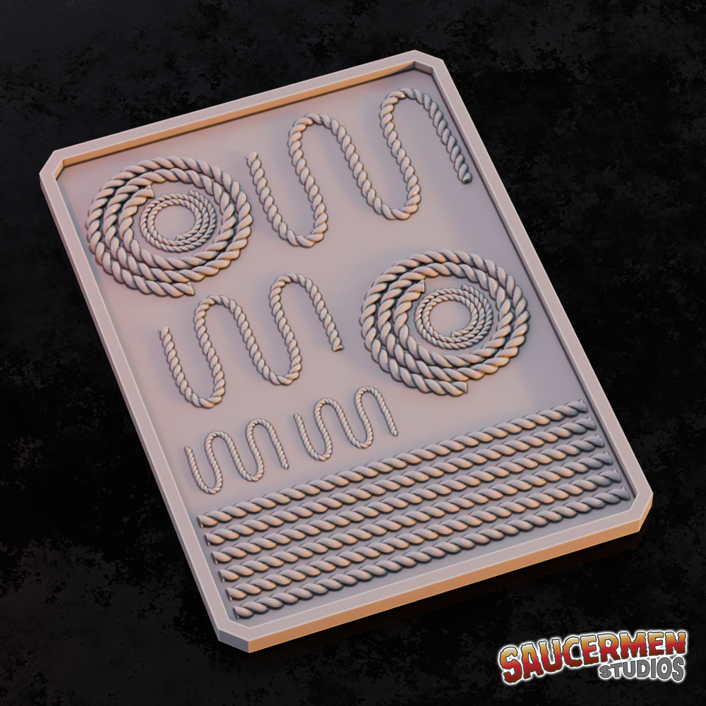 Texture & Practice Palette: Ropes - Sci-Fi Grimdark Miniatures by Saucermen Studios, Wargame Scale 3D Printed