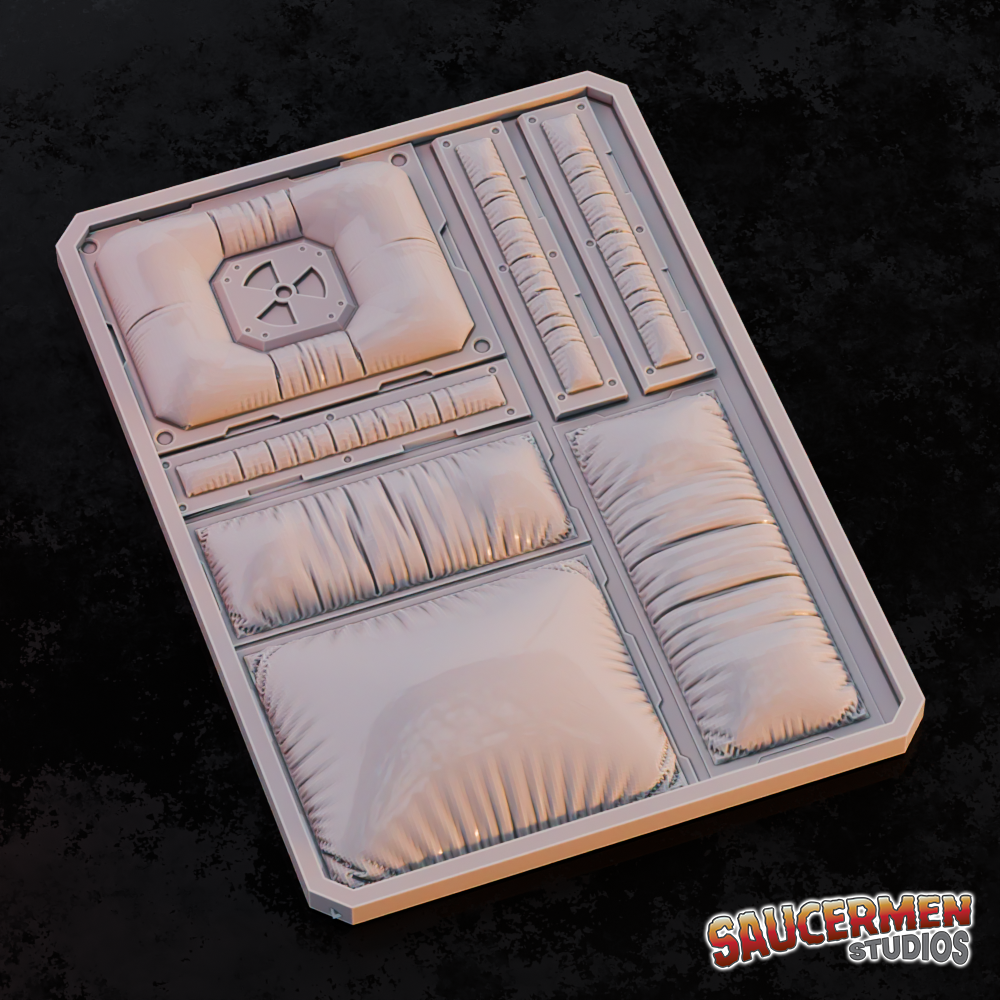 Texture & Practice Palette: Inflatable Habs - Sci-Fi Grimdark Miniatures by Saucermen Studios, Wargame Scale 3D Printed