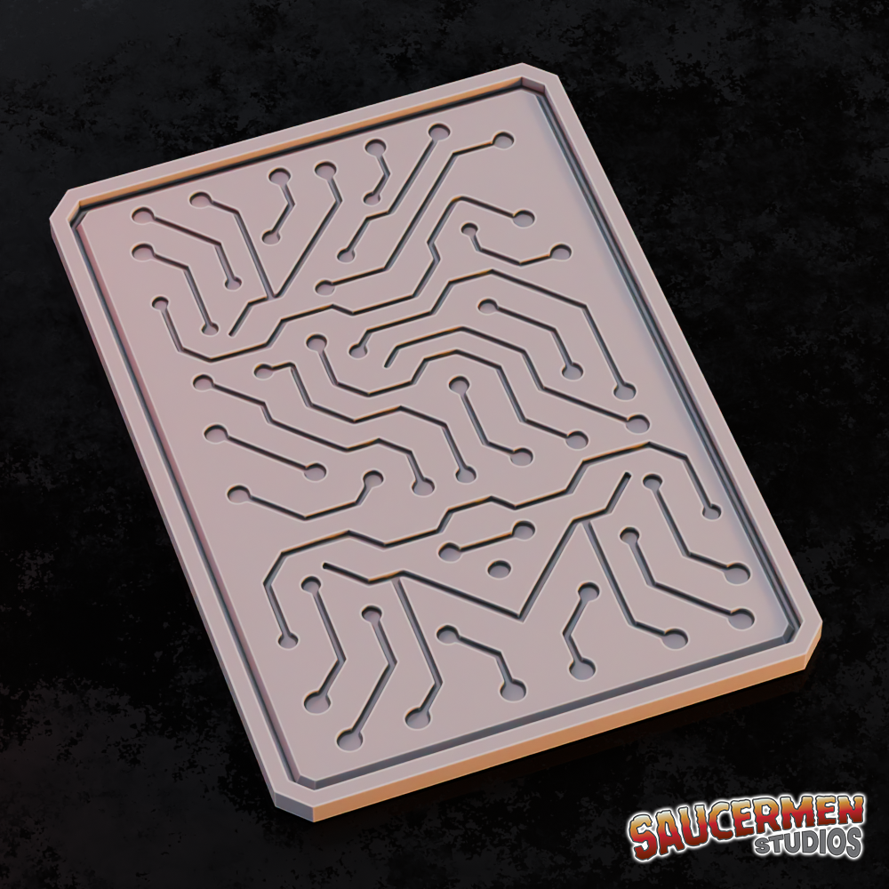 Texture & Practice Palette: Circuits - Sci-Fi Grimdark Miniatures by Saucermen Studios, Wargame Scale 3D Printed