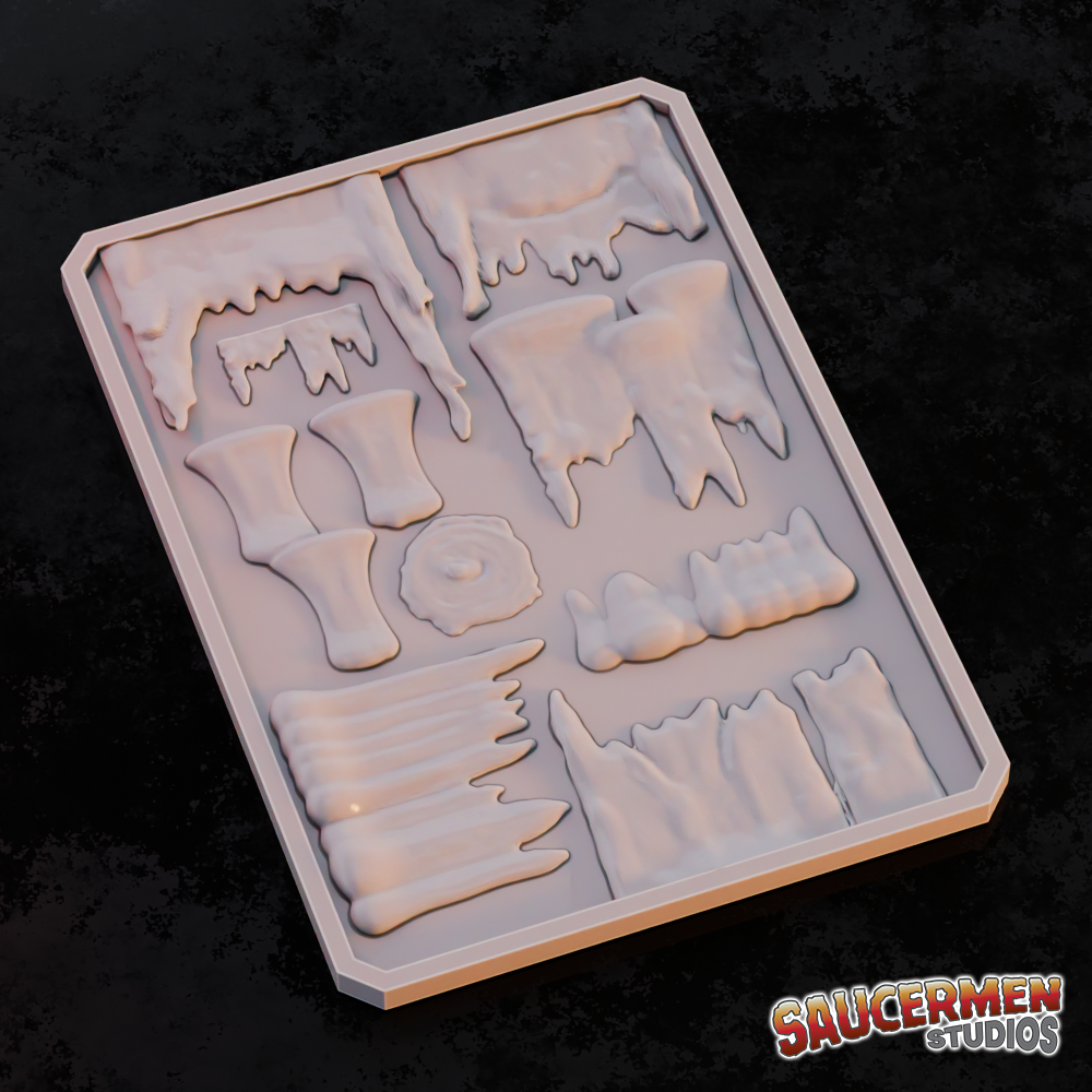 Texture & Practice Palette: Slime & Goop - Sci-Fi Grimdark Miniatures by Saucermen Studios, Wargame Scale 3D Printed