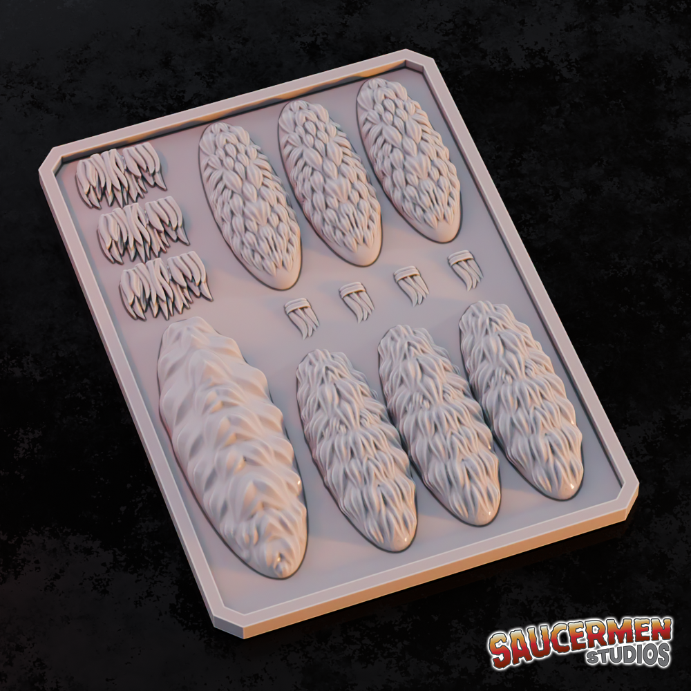 Texture & Practice Palette: Fur - Sci-Fi Grimdark Miniatures by Saucermen Studios, Wargame Scale 3D Printed