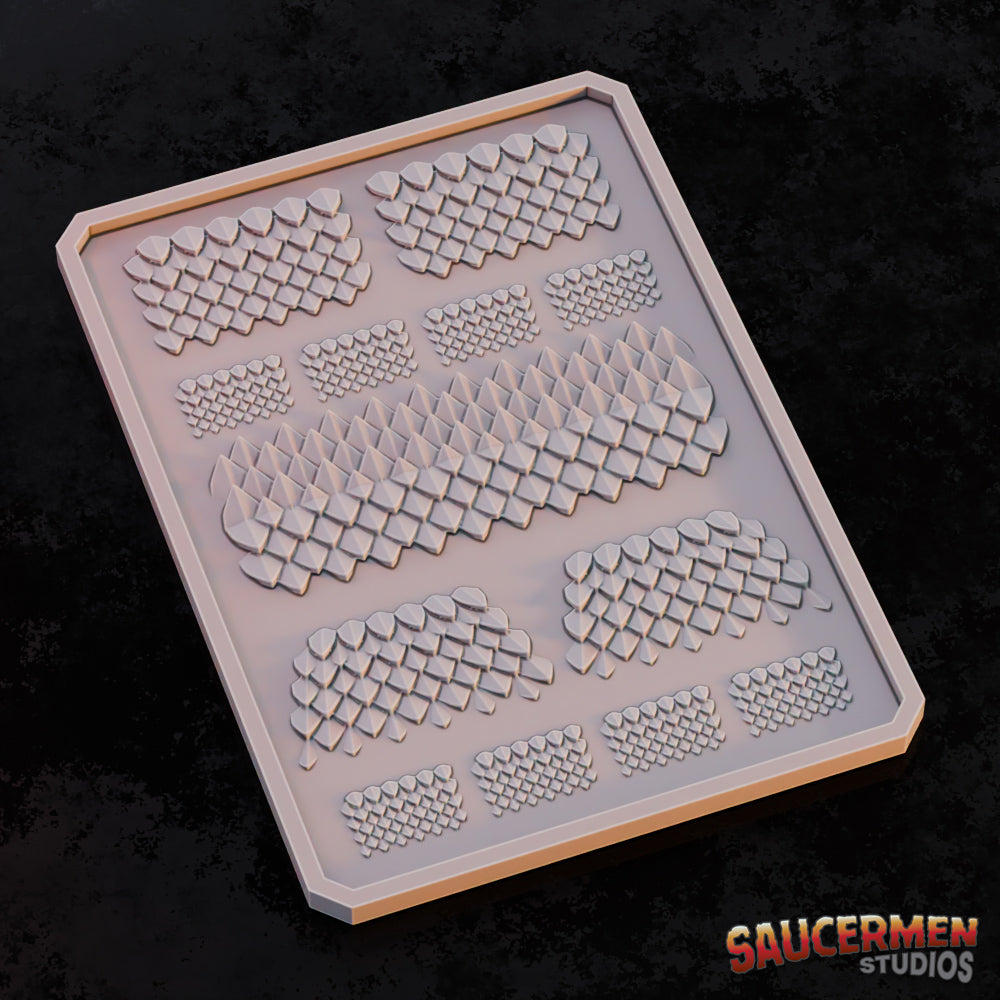 Texture & Practice Palette: Scales - Sci-Fi Grimdark Miniatures by Saucermen Studios, Wargame Scale 3D Printed