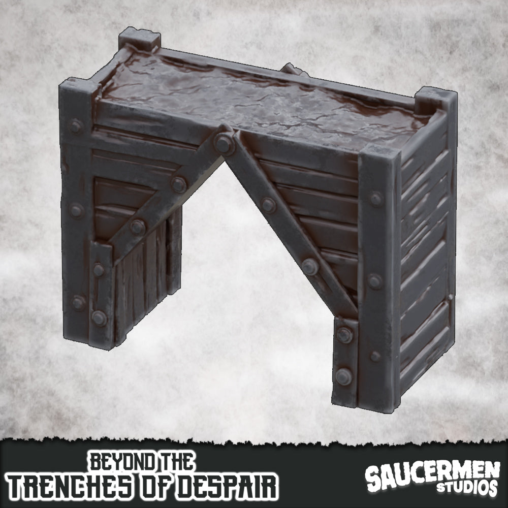 Beyond the Trenches of Despair: Trench Walkthrough - Sci-Fi Grimdark Miniatures by Saucermen Studios, Wargame Scale 3D Printed