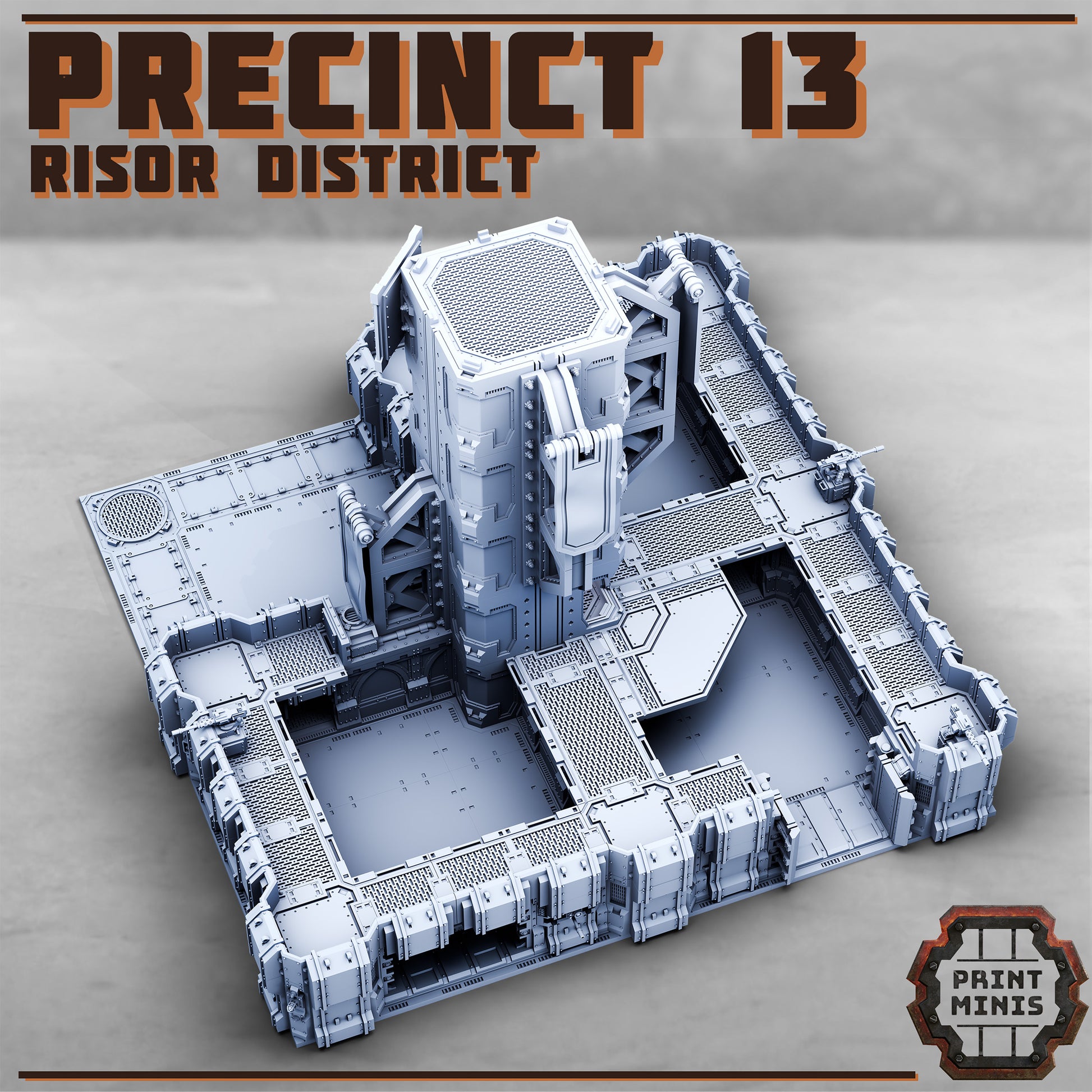 Precinct 13 Ultimate Kit - Risor District - Sci-Fi City Skirmish Wargaming Terrain by Print Minis - photo 2
