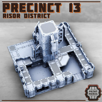 Precinct 13 Ultimate Kit - Risor District - Sci-Fi City Skirmish Wargaming Terrain by Print Minis - photo 2