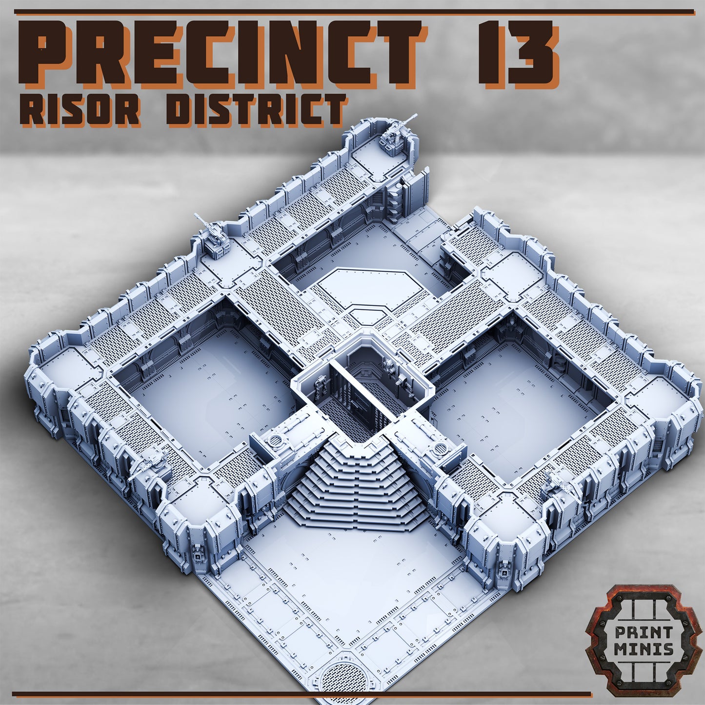 Precinct 13 Ultimate Kit - Risor District - Sci-Fi City Skirmish Wargaming Terrain by Print Minis - photo 3