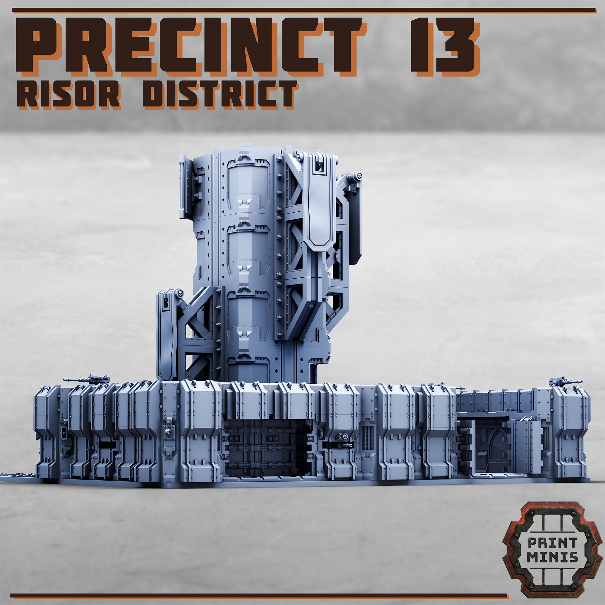 Precinct 13 Ultimate Kit - Risor District - Sci-Fi City Skirmish Wargaming Terrain by Print Minis - photo 6