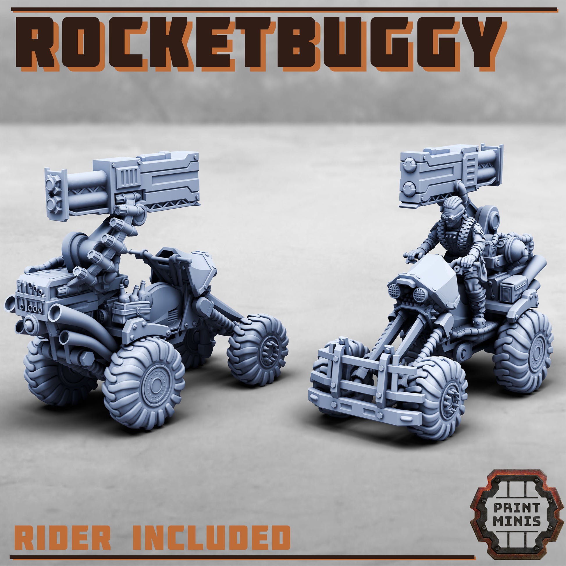 Rocketbuggy, Sci-Fi Grimdark Vehicle by STATIONFORGE, Wargames Proxy