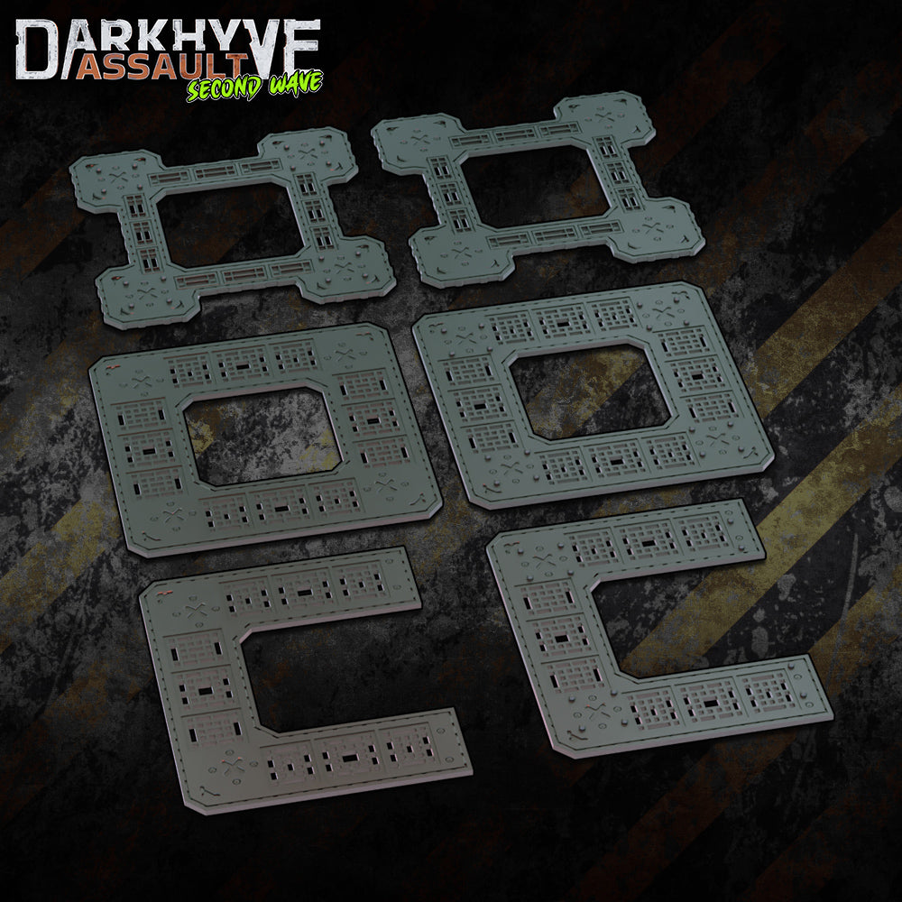 DarkHyve Assault: Second Wave - Platform Variants 1 - Sci-Fi Grimdark Miniatures by Saucermen Studios, Wargame Scale 3D Printed