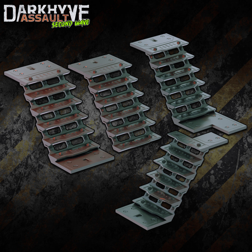 DarkHyve Assault: Second Wave - Gantry Stairs - Sci-Fi Grimdark Miniatures by Saucermen Studios, Wargame Scale 3D Printed