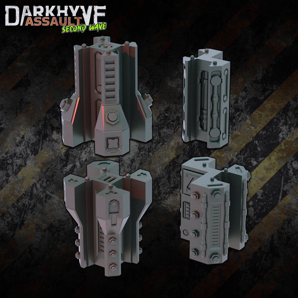 DarkHyve Assault: Second Wave - Junction Variants - Sci-Fi Grimdark Miniatures by Saucermen Studios, Wargame Scale 3D Printed