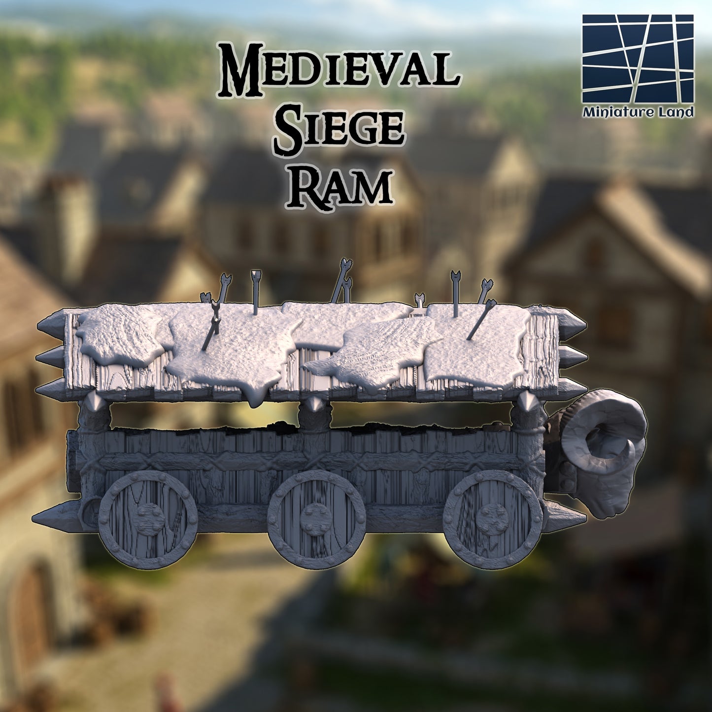 Siege Ram - Tabletop Terrain 28mm by MiniatureLand