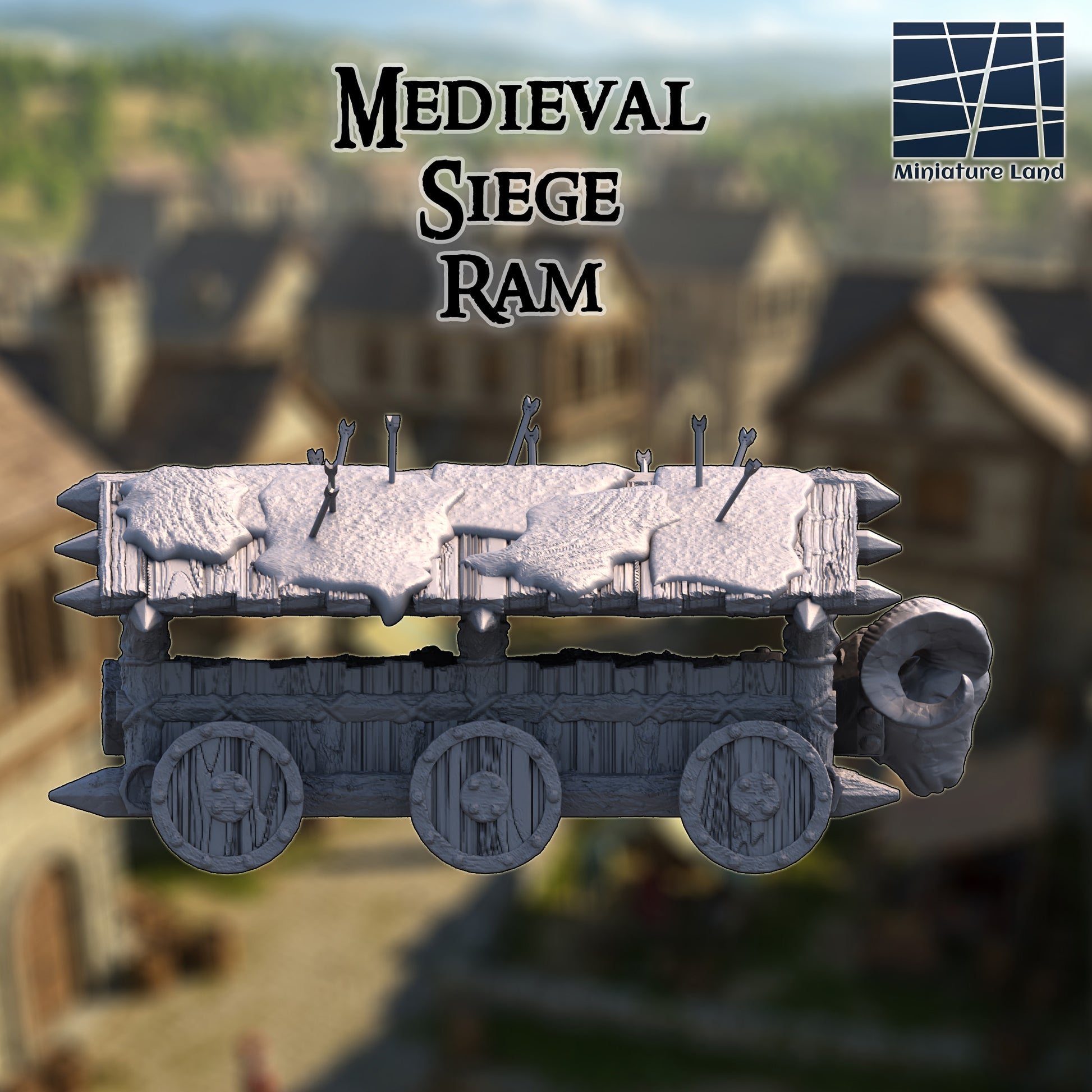 Siege Ram - Tabletop Terrain 28mm by MiniatureLand