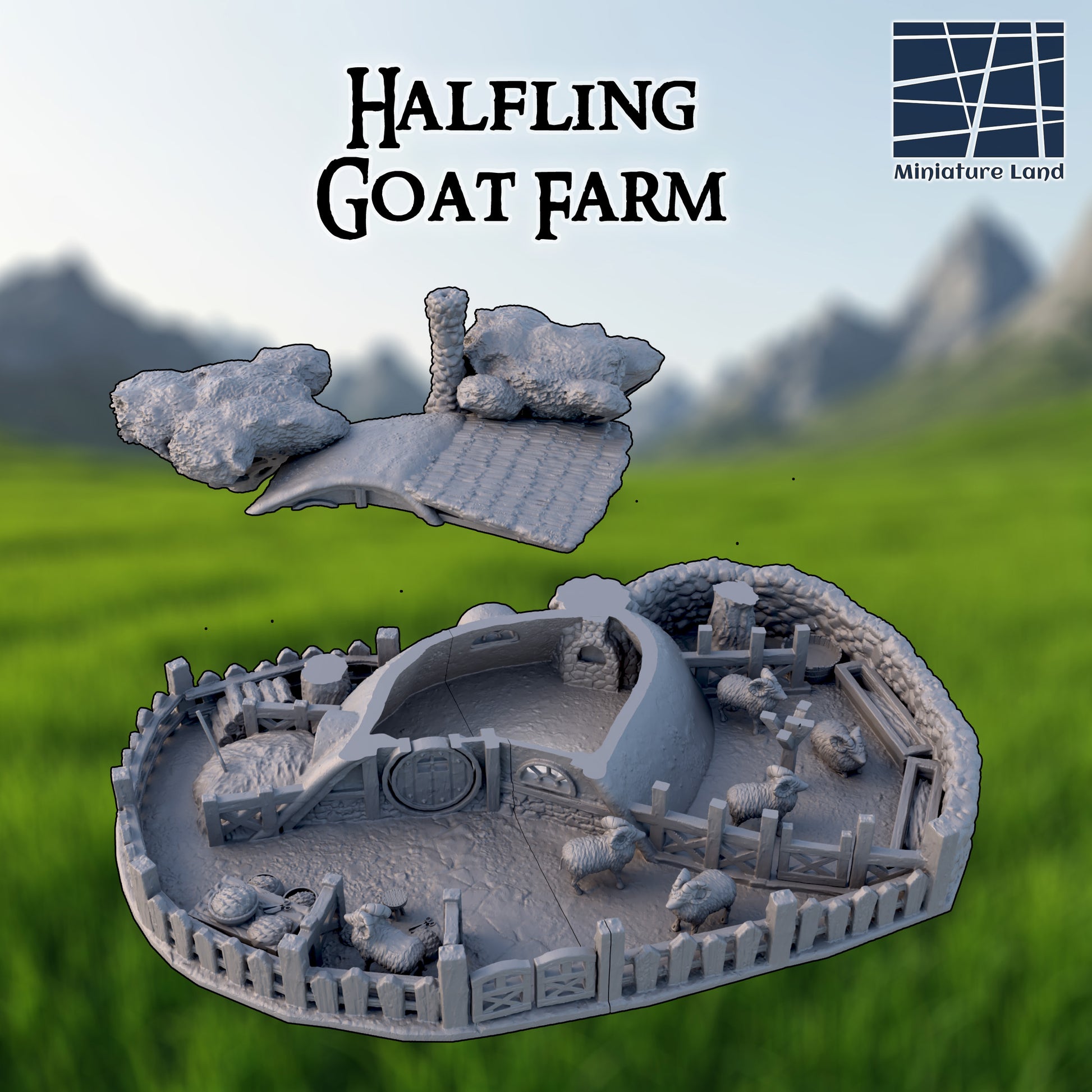 Halfling Burrow - Tabletop Terrain 28mm by MiniatureLand