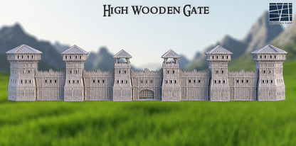 Modular Wooden Gate - Tabletop Terrain 28mm by MiniatureLand