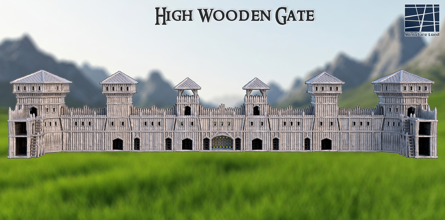 Modular Wooden Gate - Tabletop Terrain 28mm by MiniatureLand