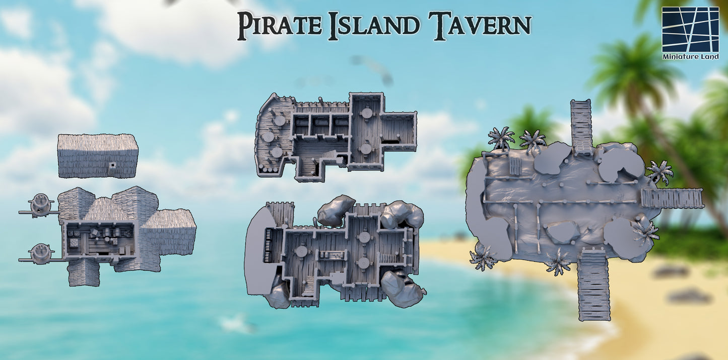 Island Tavern - Tabletop Terrain 28mm by MiniatureLand
