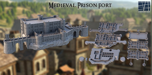 Medieval Prison Fort - Tabletop Terrain 28mm by MiniatureLand