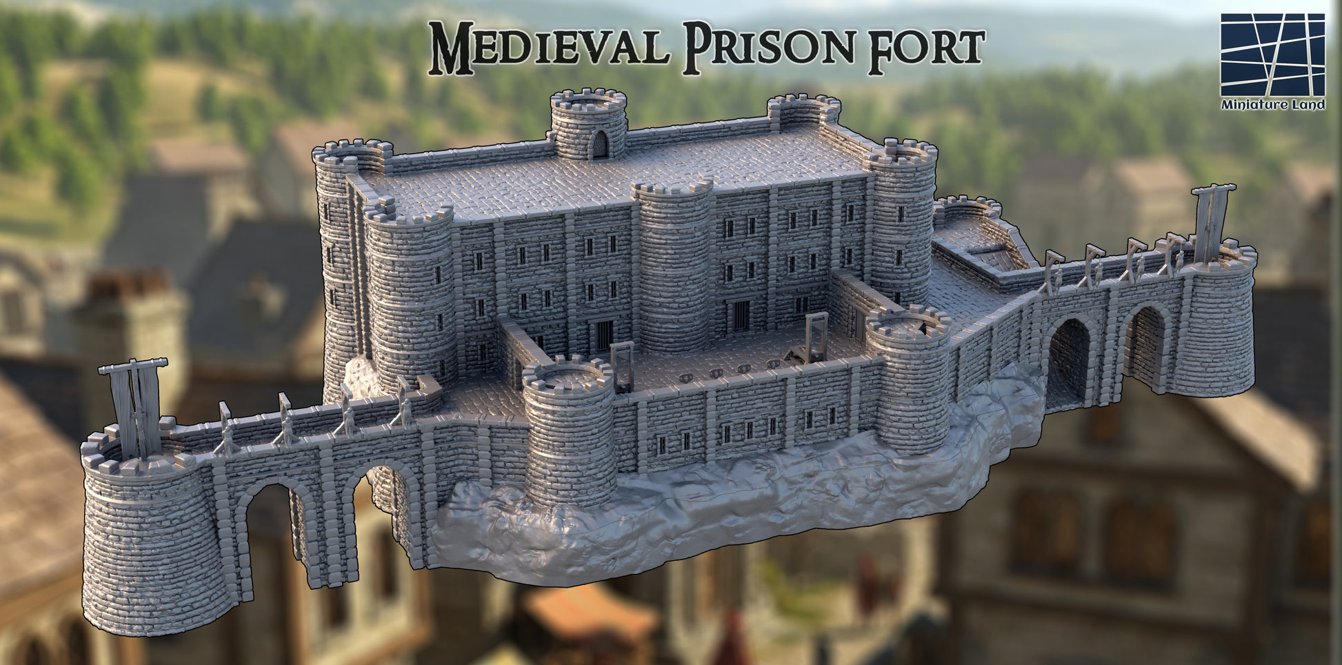 Medieval Prison Fort - Tabletop Terrain 28mm by MiniatureLand