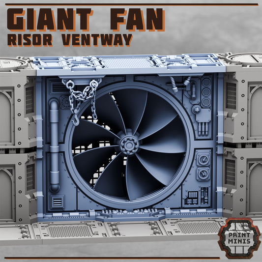Giant Fan & Iris Door, Sci-Fi Grimdark Civilians by STATIONFORGE, Hive City Skirmish