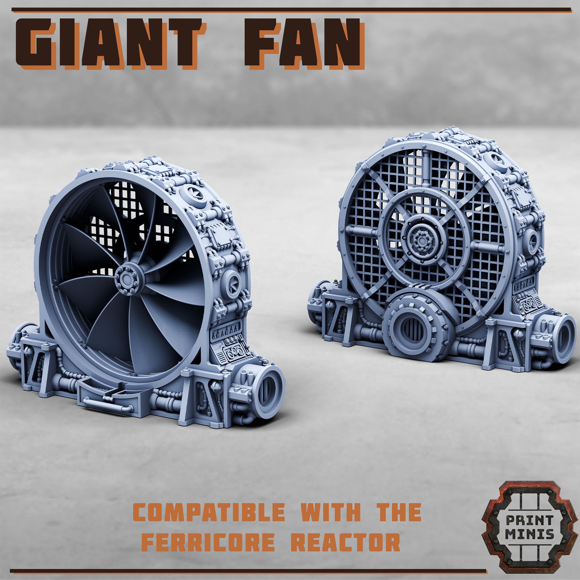 Giant Fan & Iris Door, Sci-Fi Grimdark Civilians by STATIONFORGE, Hive City Skirmish