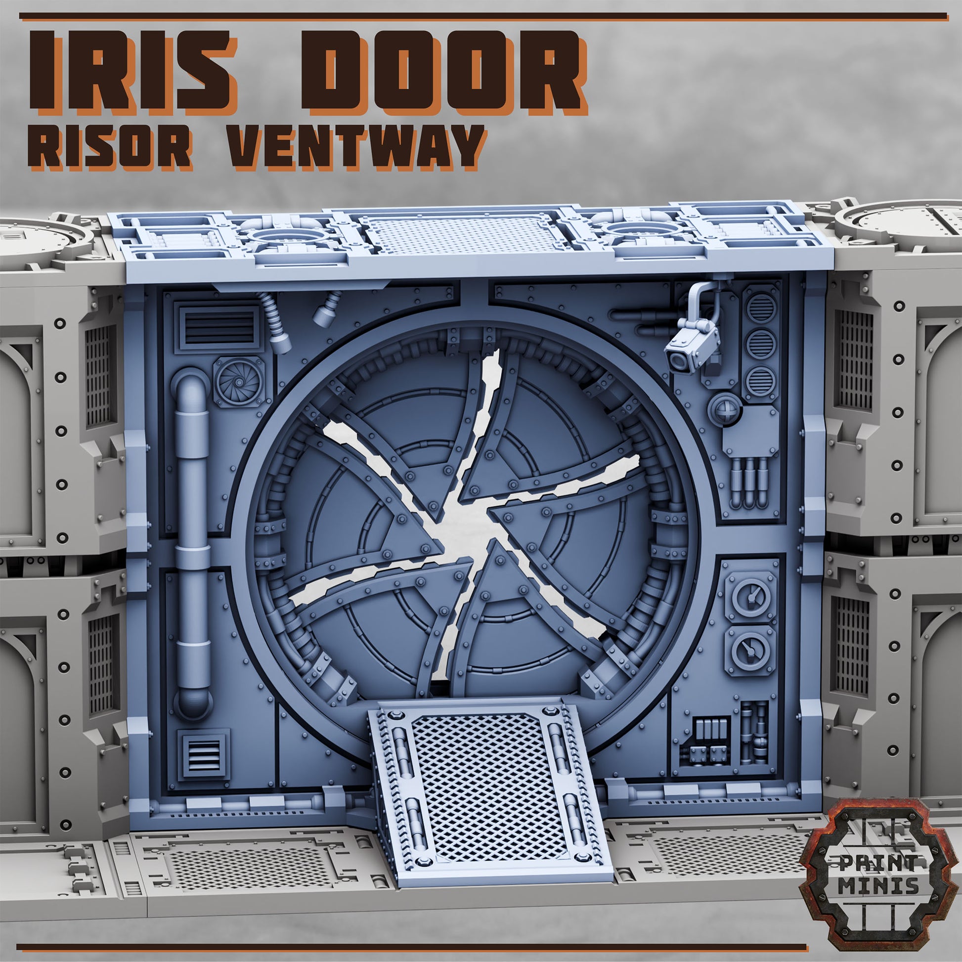 Giant Fan & Iris Door, Sci-Fi Grimdark Civilians by STATIONFORGE, Hive City Skirmish