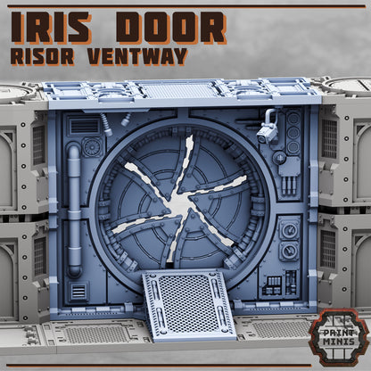 Giant Fan & Iris Door, Sci-Fi Grimdark Civilians by STATIONFORGE, Hive City Skirmish
