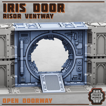 Giant Fan & Iris Door, Sci-Fi Grimdark Civilians by STATIONFORGE, Hive City Skirmish