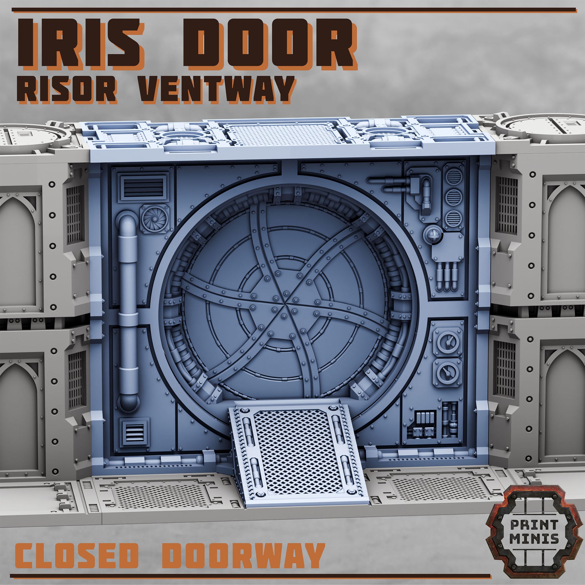 Giant Fan & Iris Door, Sci-Fi Grimdark Civilians by STATIONFORGE, Hive City Skirmish