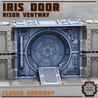 Giant Fan & Iris Door, Sci-Fi Grimdark Civilians by STATIONFORGE, Hive City Skirmish