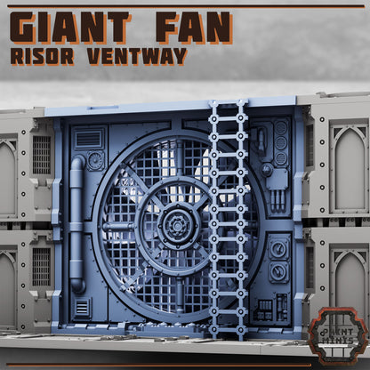 Giant Fan & Iris Door, Sci-Fi Grimdark Civilians by STATIONFORGE, Hive City Skirmish
