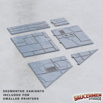 11th Edition Terrain Footprint Templates (Ruins Theme) - Sci-Fi Grimdark Miniatures by Saucermen Studios, Wargame Scale 3D Printed - photo 3