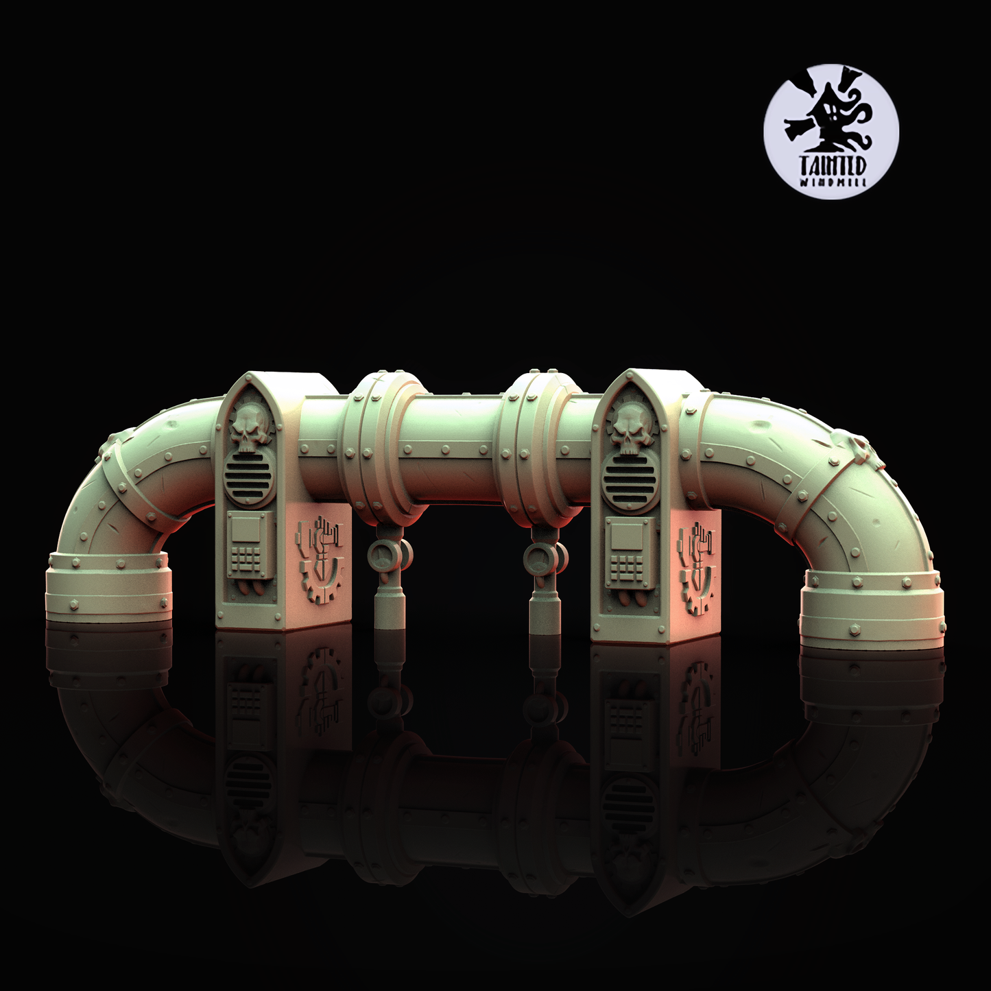 Big Fuel Tank FDM (arpox 38 cm), Sci-Fi Grimdark Vehicle by STATIONFORGE, Wargames Proxy
