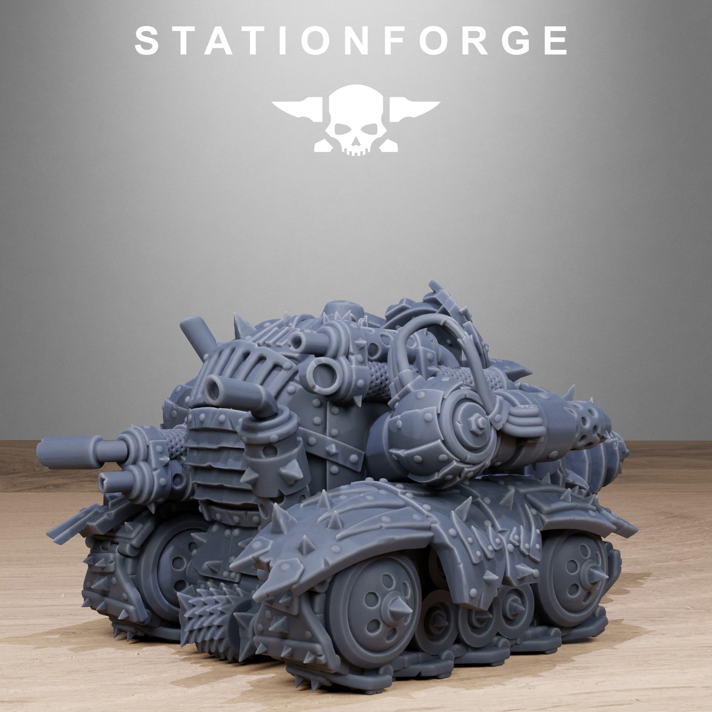 Orkaz Drill, Space-Faring Orkish Menace Sculpted by STATIONFORGE for Wargames set in the Grimdark Future