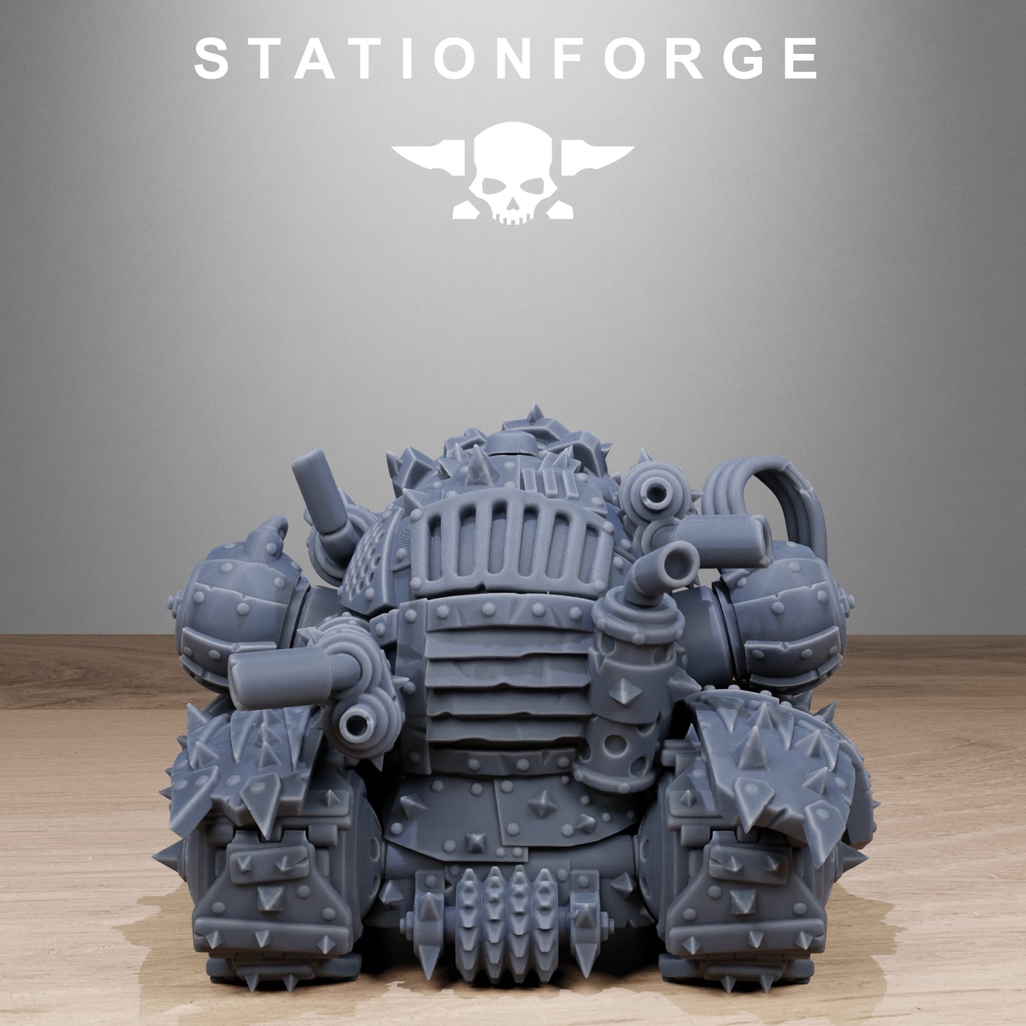 Orkaz Drill, Space-Faring Orkish Menace Sculpted by STATIONFORGE for Wargames set in the Grimdark Future