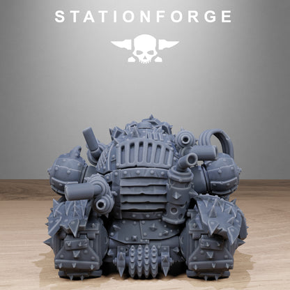 Orkaz Drill, Space-Faring Orkish Menace Sculpted by STATIONFORGE for Wargames set in the Grimdark Future