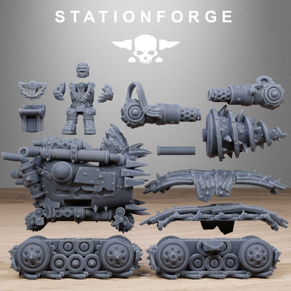Orkaz Drill, Space-Faring Orkish Menace Sculpted by STATIONFORGE for Wargames set in the Grimdark Future