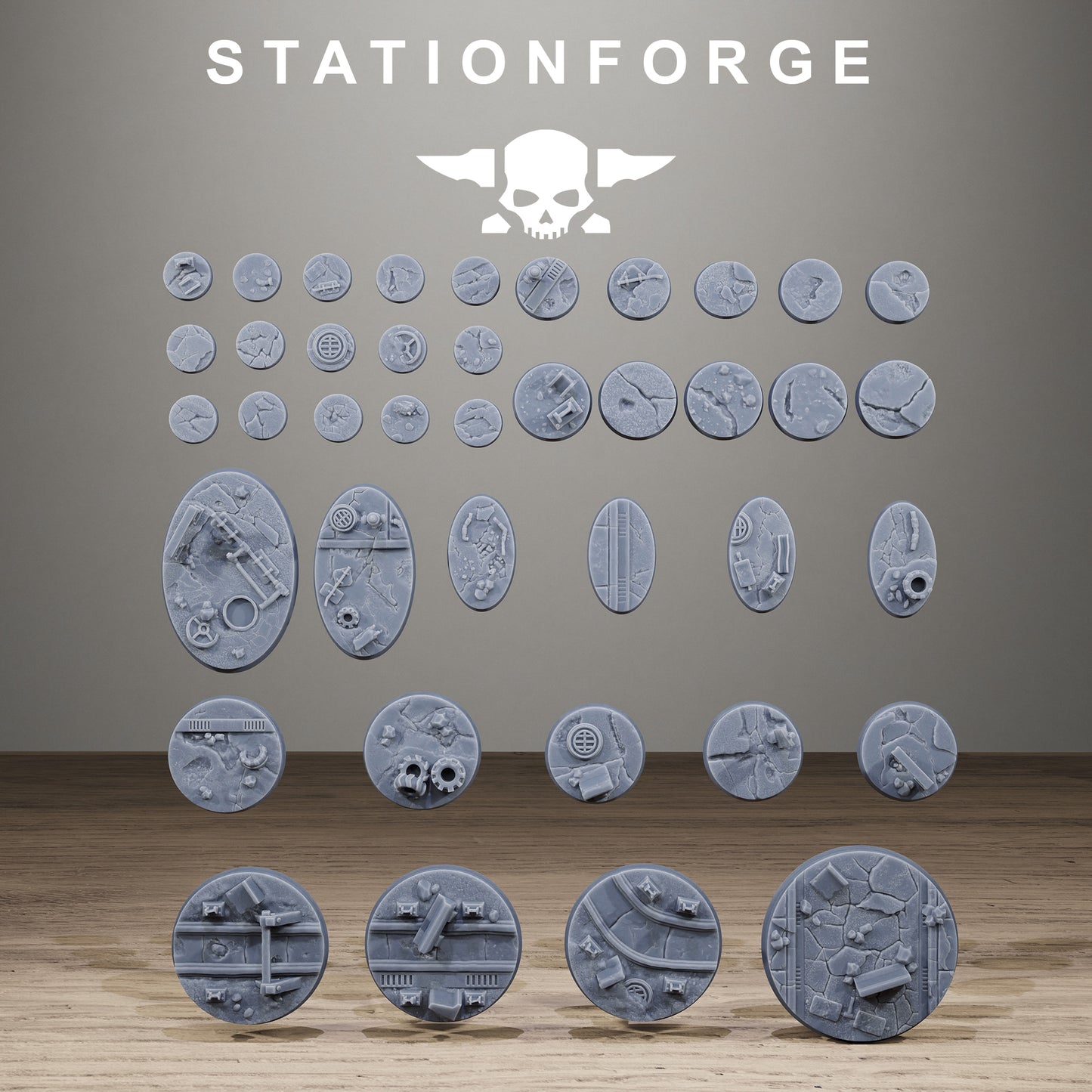Concreteroad Bases, Sci-Fi Grimdark Terrain by STATIONFORGE