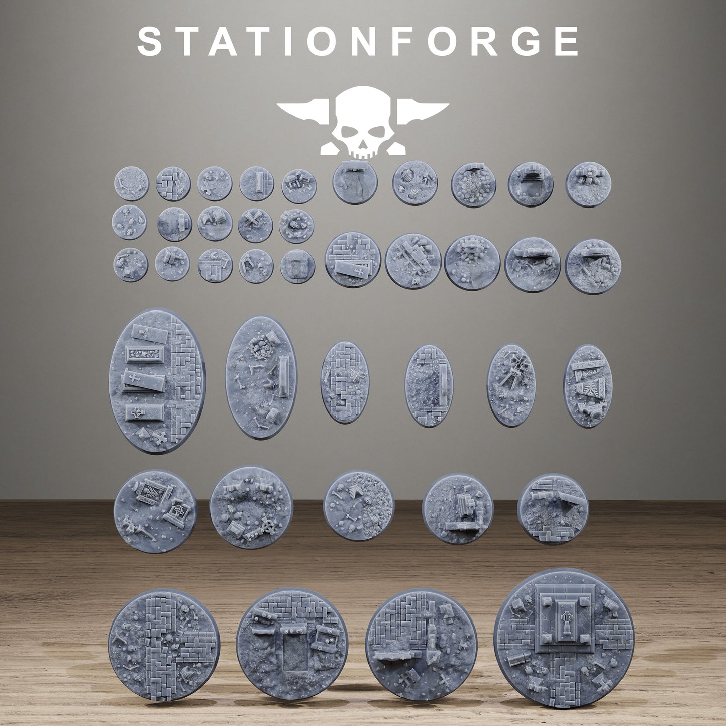 Ghotic Bases, Sci-Fi Grimdark Terrain by STATIONFORGE