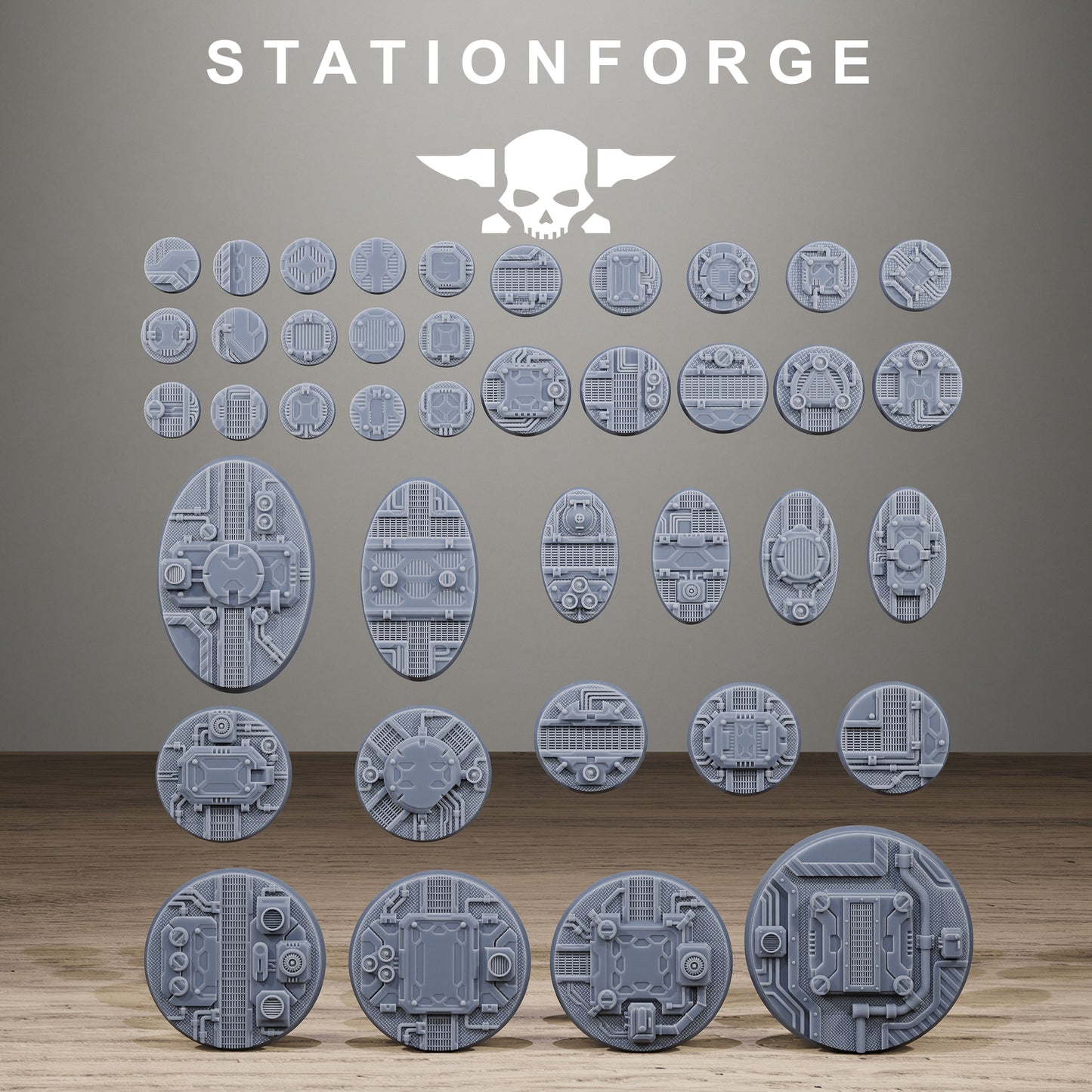 Metal Industrial Bases, Sci-Fi Grimdark Terrain by STATIONFORGE