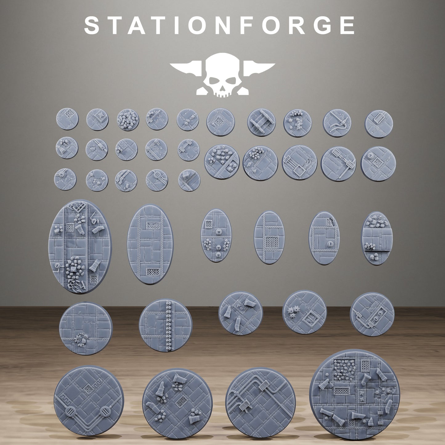 Stone Industrial Bases, Sci-Fi Grimdark Terrain by STATIONFORGE