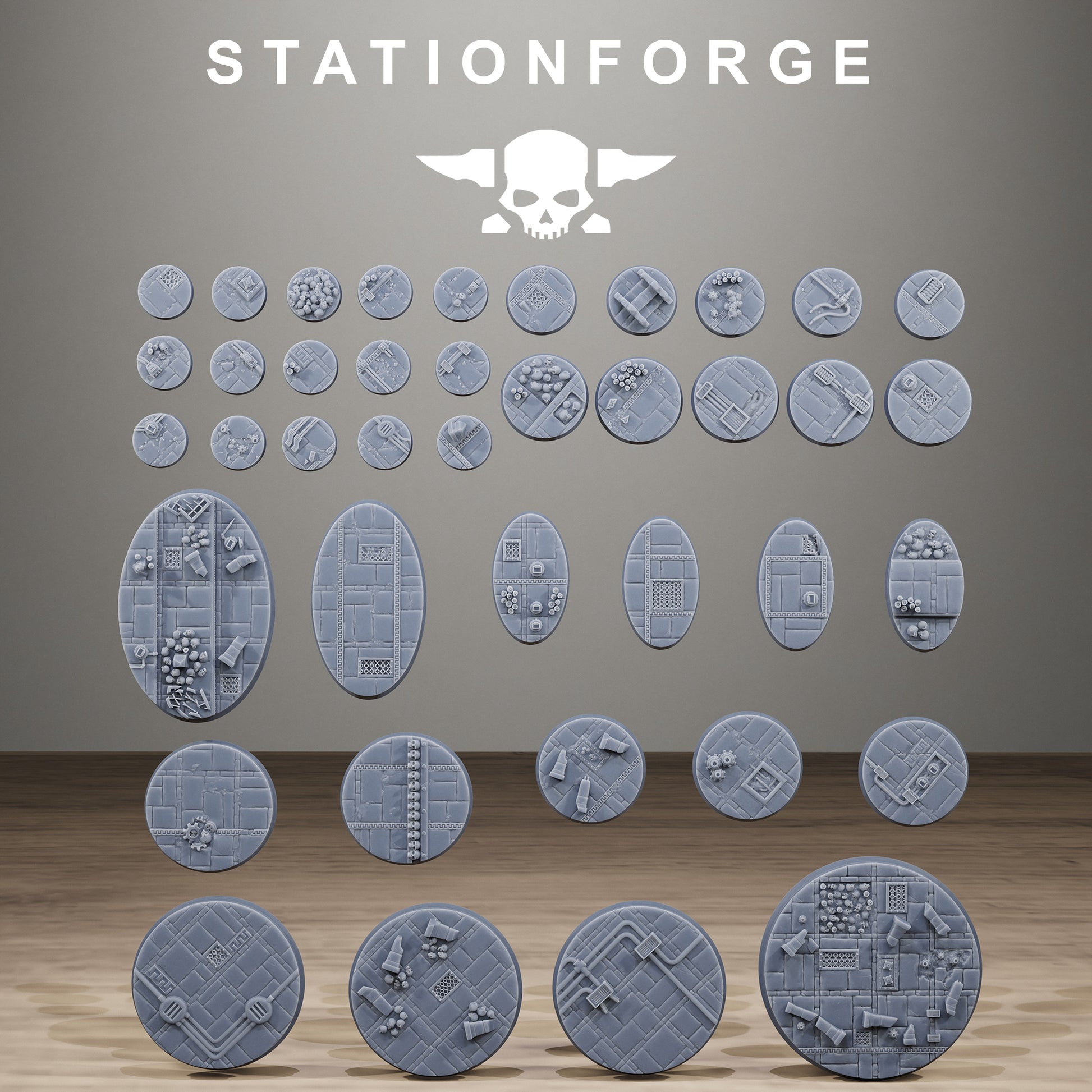 Stone Industrial Bases, Sci-Fi Grimdark Terrain by STATIONFORGE